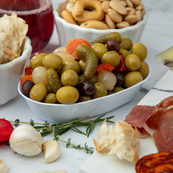 Mediterranean Cocktail Mix Olives - Glass Jar 20oz / 8oz Net