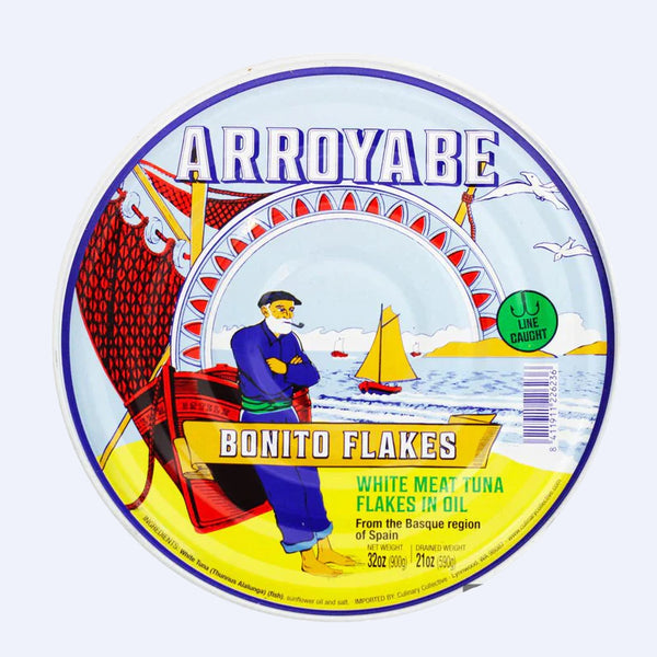 Bonito Flakes White Meat Tuna Flakes in Oil 32 oz Tin