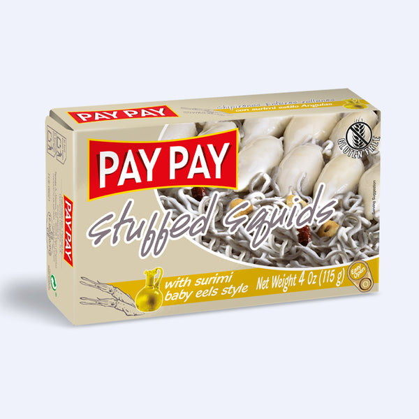 Stuffed Squids with Surimi Baby Eels Sauce - 4 oz Cans (6 or 12-Pack)