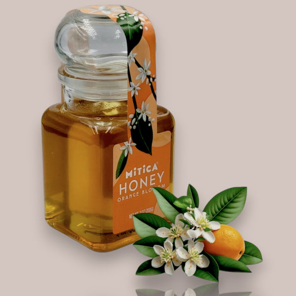 Orange Blossom Honey, 7 oz - Premium Spanish Honey in Glass Jar