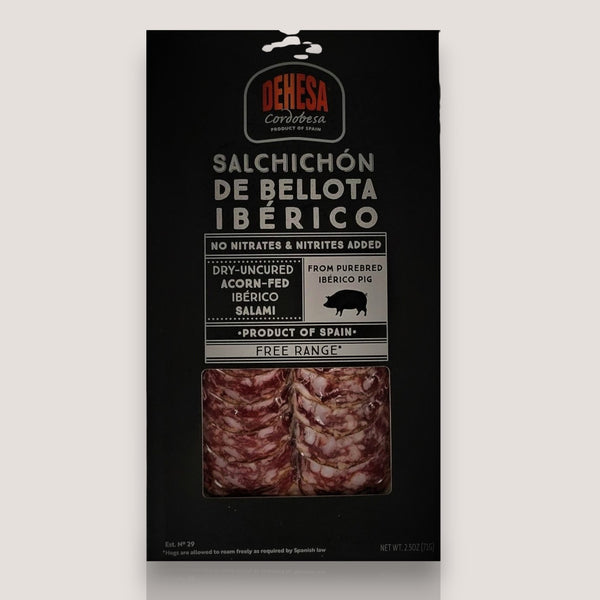 Acorn Fed Salami 100% Iberico, 2.5 oz, Pre-sliced - Gourmet Spanish Salami