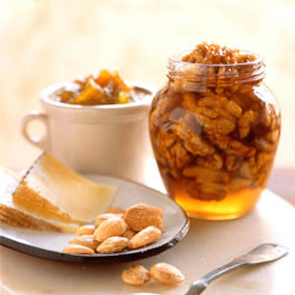 Walnuts in Lemon Honey, 4.6 oz - Artisan Spanish Honey with Walnuts