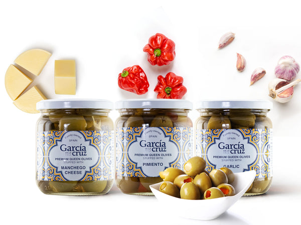 Manchego Cheese Stuffed Pitted Olives - 14 oz Glass Jar