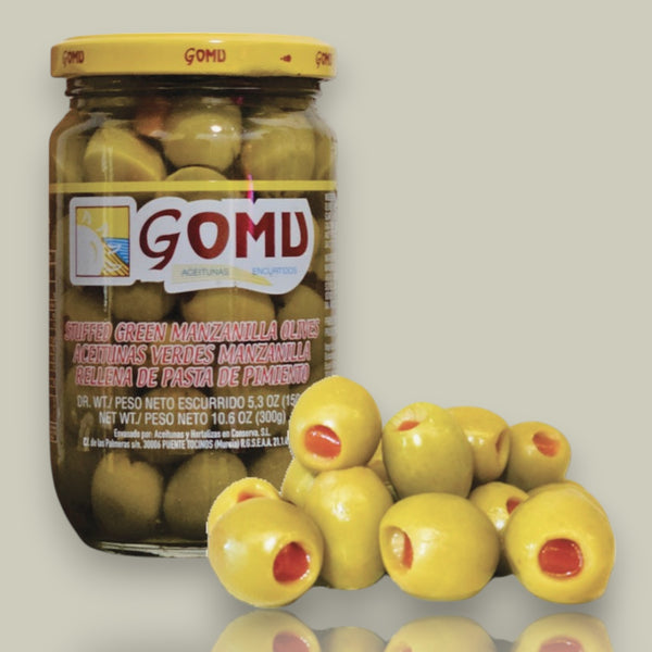 Pitted Stuffed Green Manzanilla Olives - 4.6 oz Glass Jar