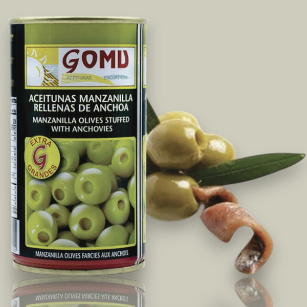 Manzanilla Olives Stuffed with Anchovies - 5.29 oz Can