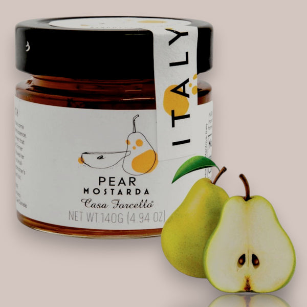 Pear Mostarda, 4.94 oz, Glass Jar - Traditional Italian Pear Mustard