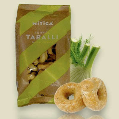 Taralli Fennel Crackers, 8.81 oz Bag - Traditional Italian Fennel Snacks