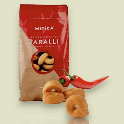 Taralli Peperoncino Crackers, 8.81 oz Bag - Spicy Italian Snack
