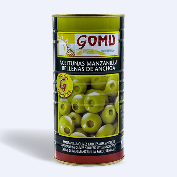 Manzanilla Olives Stuffed with Anchovies - 21.16 oz Can