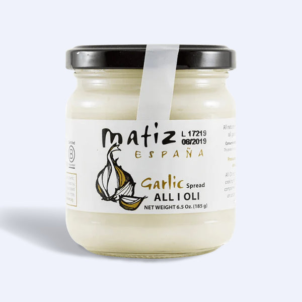 All i Oli Garlic Spread Sauce 6.5 oz Glass Jar