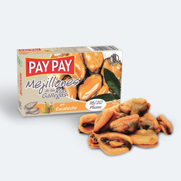 Mussels in Pickled Sauce - 4 oz Cans (6 or 12-Pack)