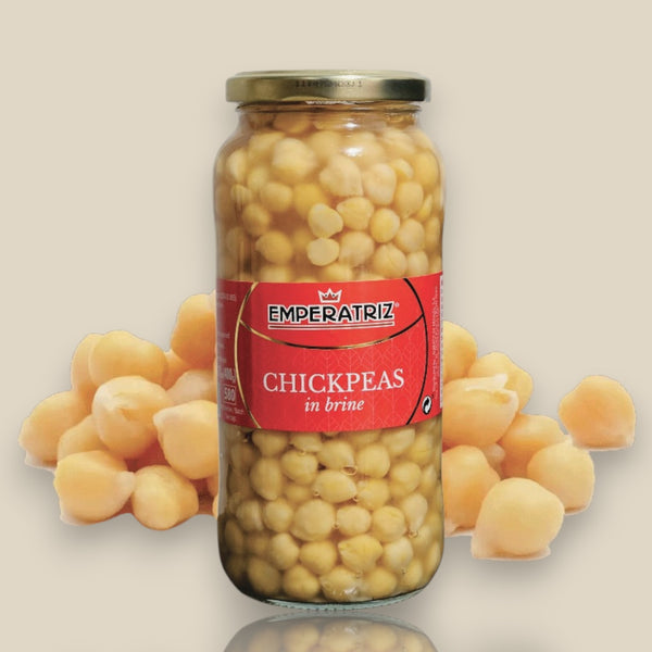 Chickpeas in Brine - Glass Jar 19.75oz / 14.11 oz Net