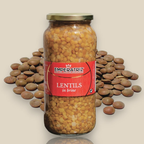 Lentils in Brine - 19.05 oz / 14.11 oz Net - Glass Jar