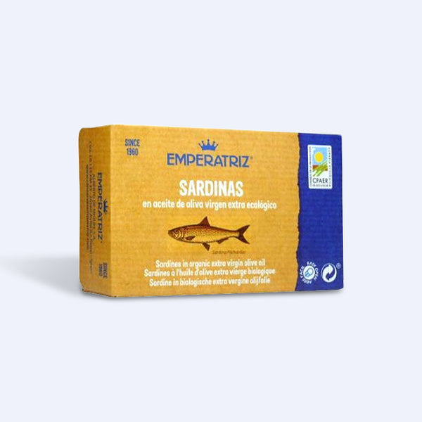 Sardines in Organic Extra Virgin Olive Oil - 4.23 oz / 2.99 oz Net