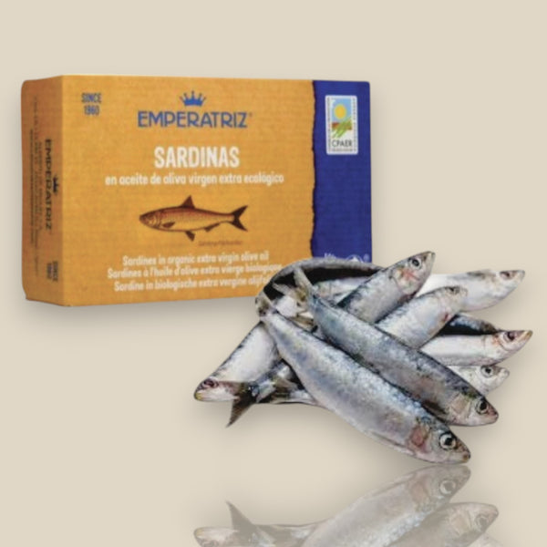 Sardines in Organic Extra Virgin Olive Oil - 4.23 oz / 2.99 oz Net