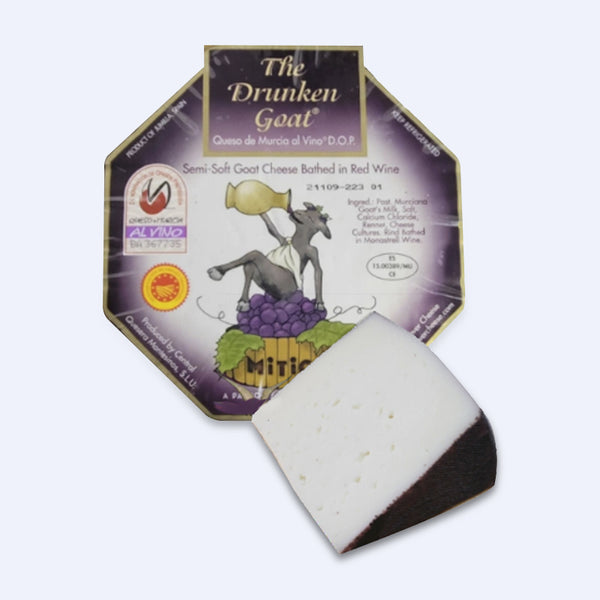 Semi Soft Goat Cheese Buttered in Red Wine -  6 oz, Wedge