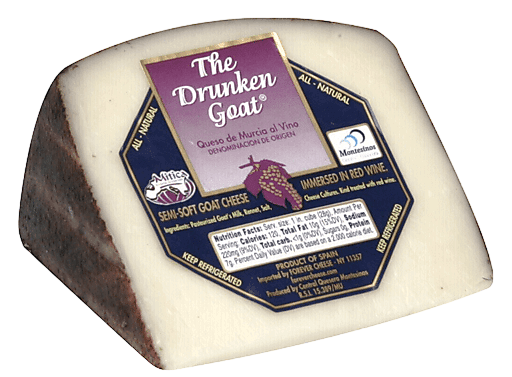 Semi Soft Goat Cheese Buttered in Red Wine -  6 oz, Wedge