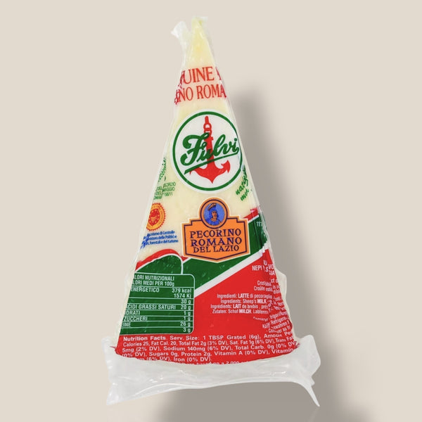 Pecorino Romano, 7 oz, Wedge - Authentic Italian Sheep's Milk Cheese