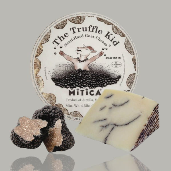 Truffle Goat Cheese, 6 oz, Wedge - Luxurious Truffle-Infused Cheese Wedge