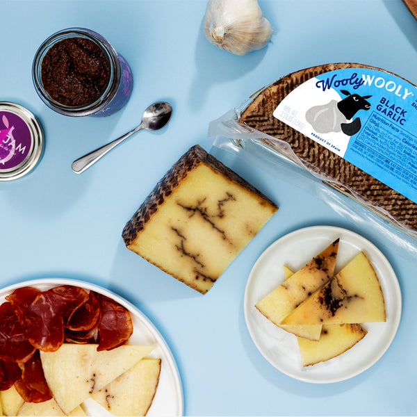 Sheep Cheese with Black Garlic – Semi-Firm (3 lb Half Wheel)