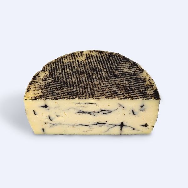 Sheep Cheese with Black Truffle – Semi-Firm (3–3.5 lb Half Wheel)