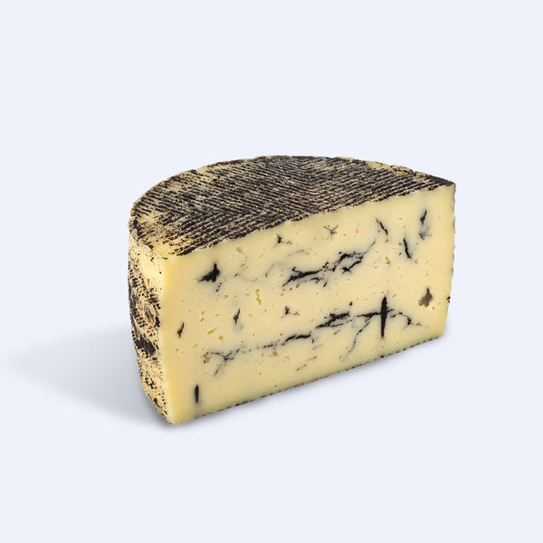 Sheep Cheese with Black Truffle – Semi-Firm (3–3.5 lb Half Wheel)