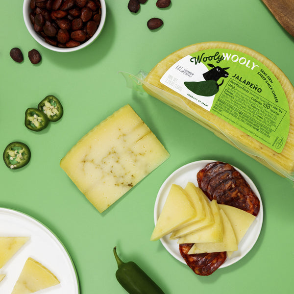 Sheep Cheese with Jalapeño – Semi-Firm (3 lb Half Wheel)