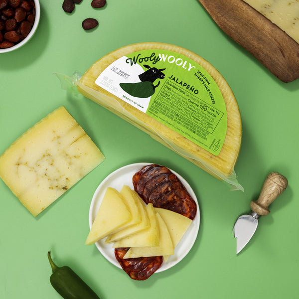 Sheep Cheese with Jalapeño – Semi-Firm (3 lb Half Wheel)