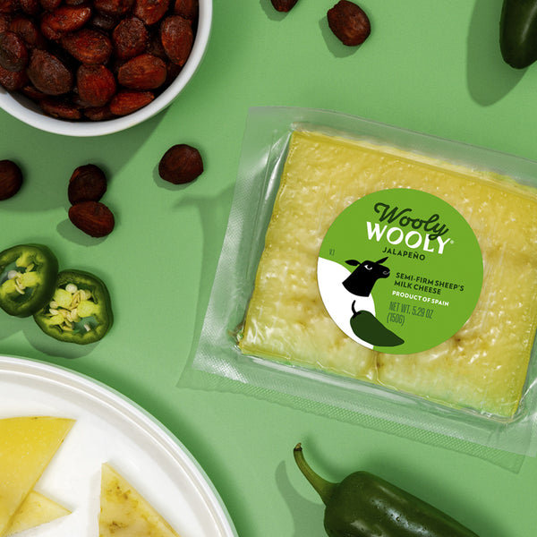 Sheep Cheese with Jalapeño – Semi-Firm Wedge (5.29 oz)