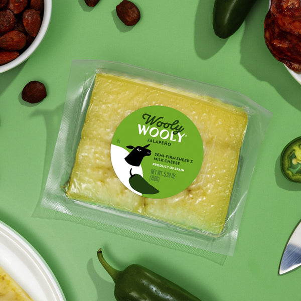 Sheep Cheese with Jalapeño – Semi-Firm Wedge (5.29 oz)