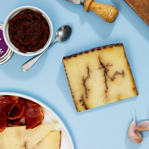 Sheep Cheese with Black Garlic – Semi-Firm Wedge (5.29 oz)