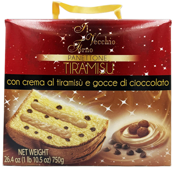 Tiramisu Cream Filled Panettone with Chocolate Chips – Il Vecchio Forno 750g