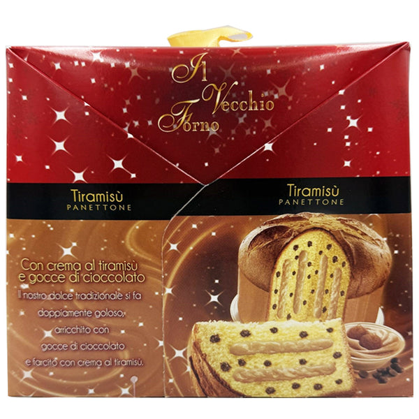 Tiramisu Cream Filled Panettone with Chocolate Chips – Il Vecchio Forno 750g