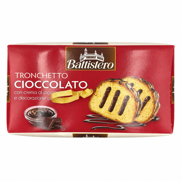 Battistero Chocolate Tronchetto Italian Christmas Cake with Chocolate Cream Filling 750g (26.46 oz)