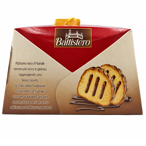 Battistero Chocolate Tronchetto Italian Christmas Cake with Chocolate Cream Filling 750g (26.46 oz)