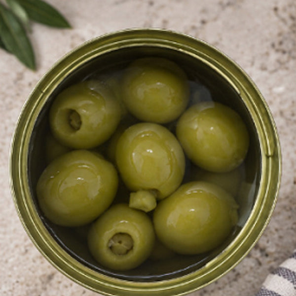 GOMU Spanish Manzanilla Olives Stuffed with Anchovies Extra Large, Low Salt, 12.35 oz Each