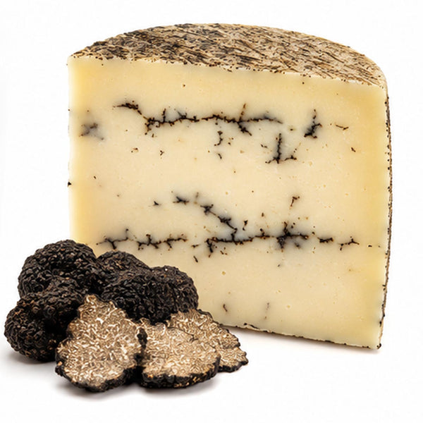 Black Truffle Sheep’s Milk Cheese Wheel | Aged 5 Months | Imported from Spain | 7–8 lb