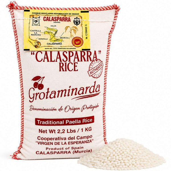 Grotaminarda Calasparra Rice D.O.P Authentic Spanish Short-Grain Paella Rice 2.2 lb (1 kg)