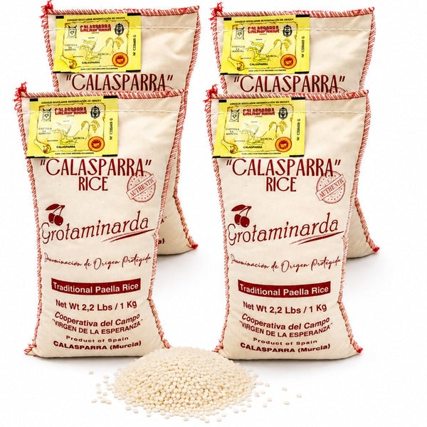 Grotaminarda Calasparra Rice D.O.P Authentic Spanish Short-Grain Paella Rice 2.2 lb (1 kg)