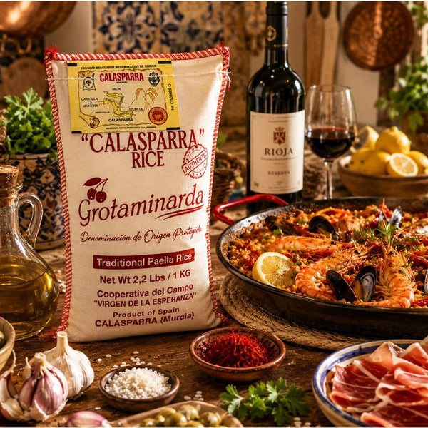 Grotaminarda Calasparra Rice D.O.P Authentic Spanish Short-Grain Paella Rice 2.2 lb (1 kg)