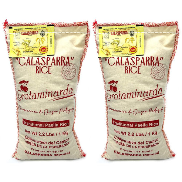 Grotaminarda Calasparra Rice D.O.P Authentic Spanish Short-Grain Paella Rice 2.2 lb (1 kg)