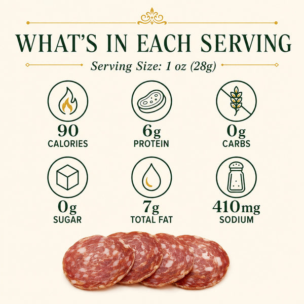 Maestri Italian Heritage Soppressata Salami 6 oz – 2 Pack | Dry-Cured Italian Salami