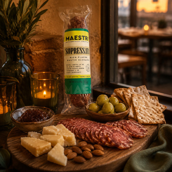 Maestri Italian Heritage Soppressata Salami 6 oz – 2 Pack | Dry-Cured Italian Salami