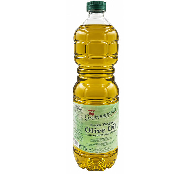 Grotaminarda Extra Virgin Olive Oil 1 Liter Spanish EVOO from Spain for Cooking, Salads, Bread Dipping, Marinades & Everyday Kitchen Use