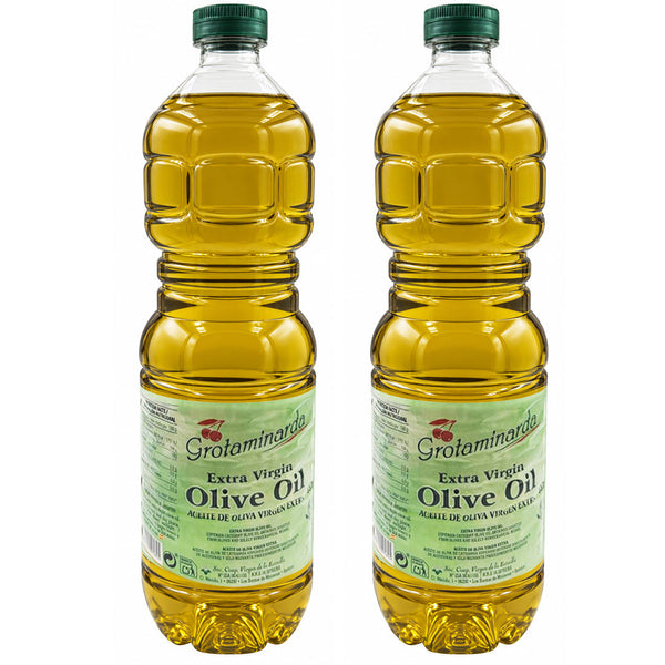 Grotaminarda Extra Virgin Olive Oil 1 Liter Spanish EVOO from Spain for Cooking, Salads, Bread Dipping, Marinades & Everyday Kitchen Use