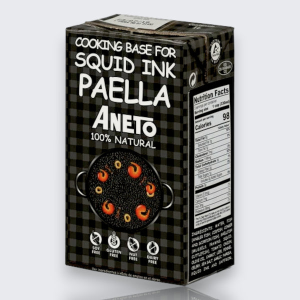 Aneto Squid Ink Paella Cooking Base, 33.8 fl oz
