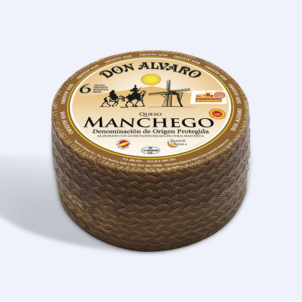 Manchego Cheese Half Cured 3 Months 6-7lb Wheel