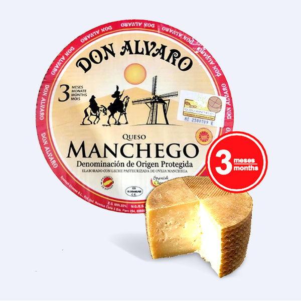 Manchego Cheese Half Cured 3 Months - 2lb Wheel