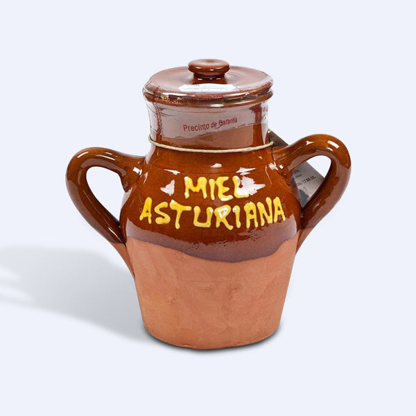 Chestnut Honey in Ceramic Crock, 17.6 oz - Artisan Spanish Honey