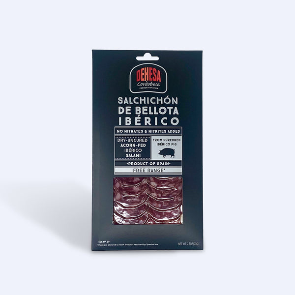 Acorn Fed Salami 100% Iberico, 2.5 oz, Pre-sliced - Gourmet Spanish Salami